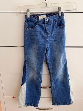 Habitual Girls Size 6 Flare Jeans Two Tone Denim Stretch Jeggings